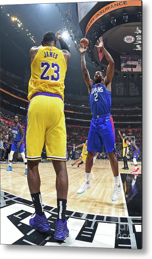 Nba Pro Basketball Metal Print featuring the photograph Kawhi Leonard and Lebron James by Andrew D. Bernstein