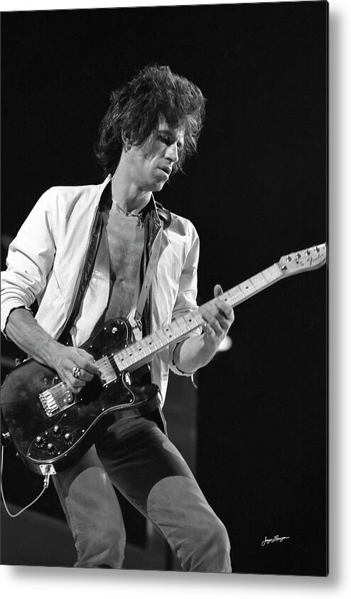 Keith Richards Metal Print featuring the photograph Keith Richards on Stage by Jurgen Lorenzen