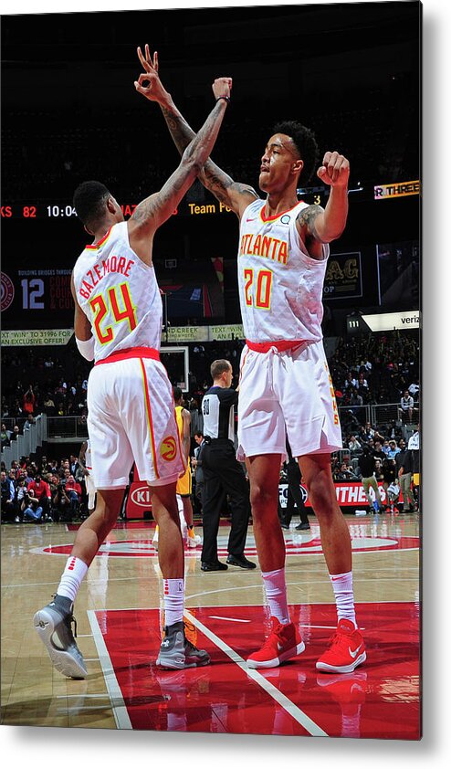 Kent Bazemore Metal Print featuring the photograph Kent Bazemore and John Collins by Scott Cunningham