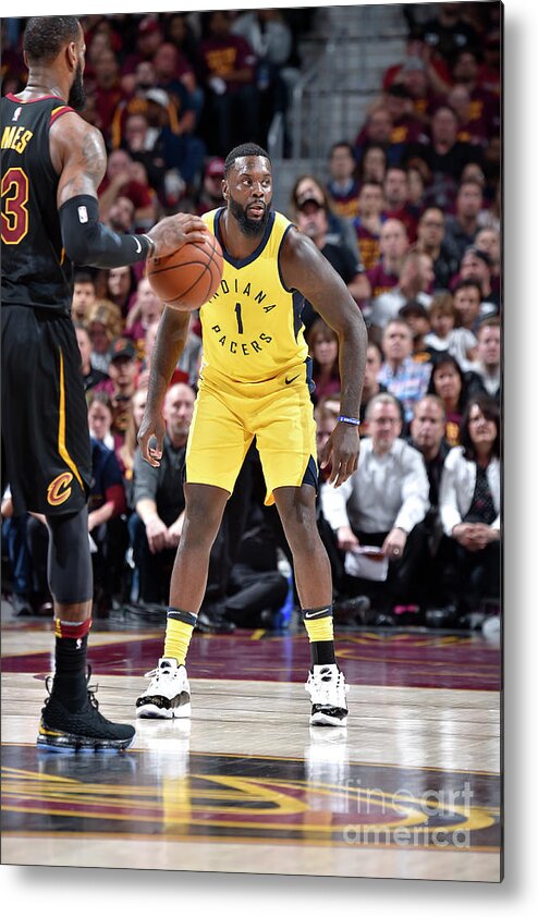 Lebron James Metal Print featuring the photograph Lance Stephenson and Lebron James by David Liam Kyle