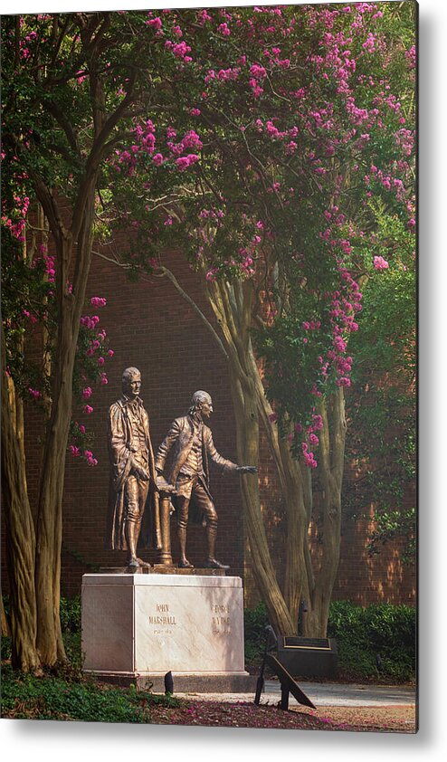 Statue Metal Print featuring the photograph Law School Summer by Rachel Morrison
