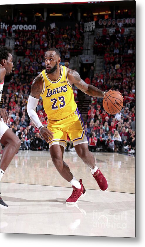 Nba Pro Basketball Metal Print featuring the photograph Lebron James by Sam Forencich