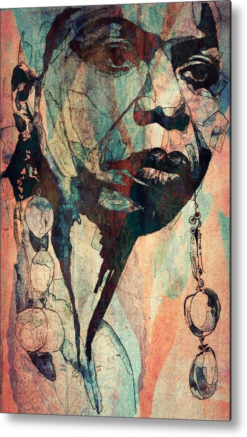 Nina Simon Art Metal Print featuring the mixed media Life is Short by Paul Lovering