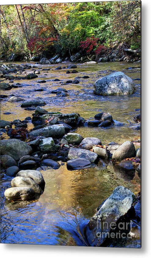 Cascades Metal Print featuring the photograph Little River In Autumn 2 by Phil Perkins
