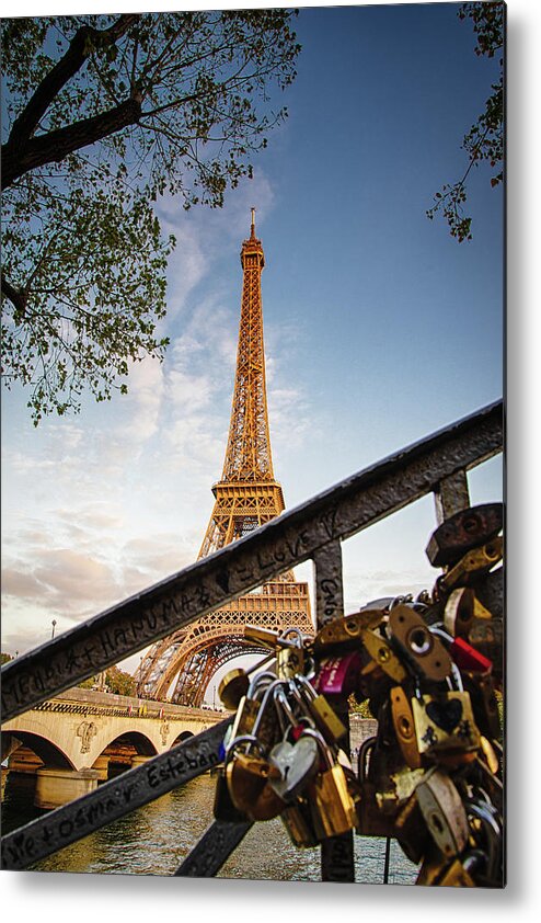 Paris Metal Print featuring the photograph Locks in Paris by Raf Winterpacht