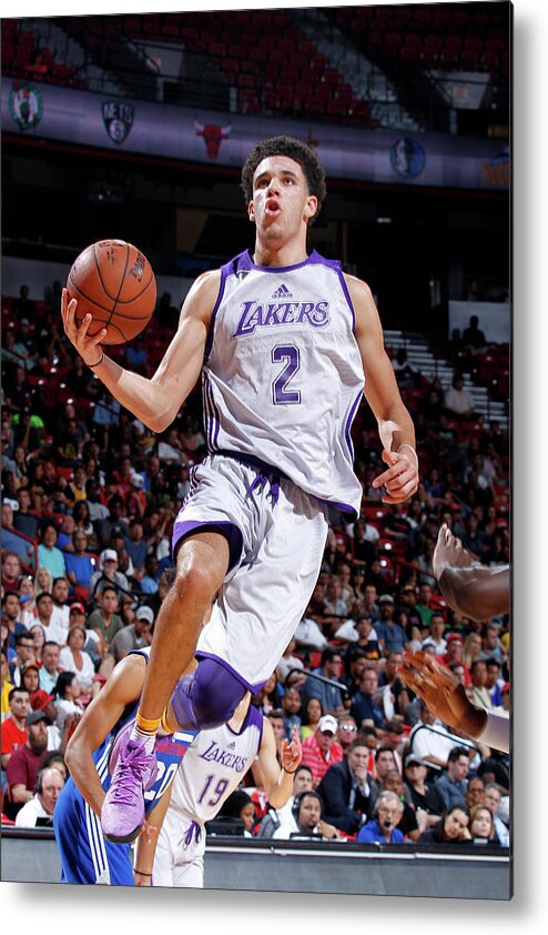 Nba Pro Basketball Metal Print featuring the photograph Lonzo Ball by Jack Arent