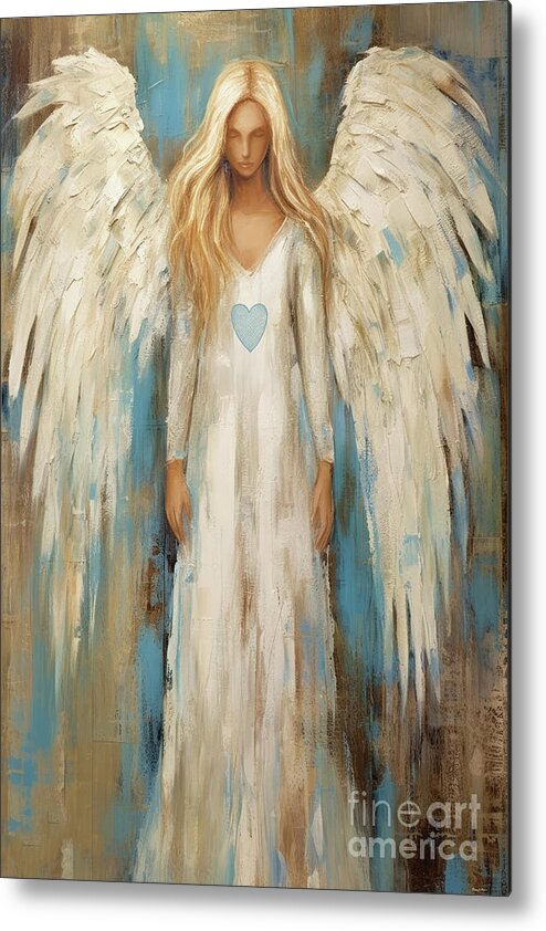 Angel Metal Print featuring the painting Love Angel by Tina LeCour