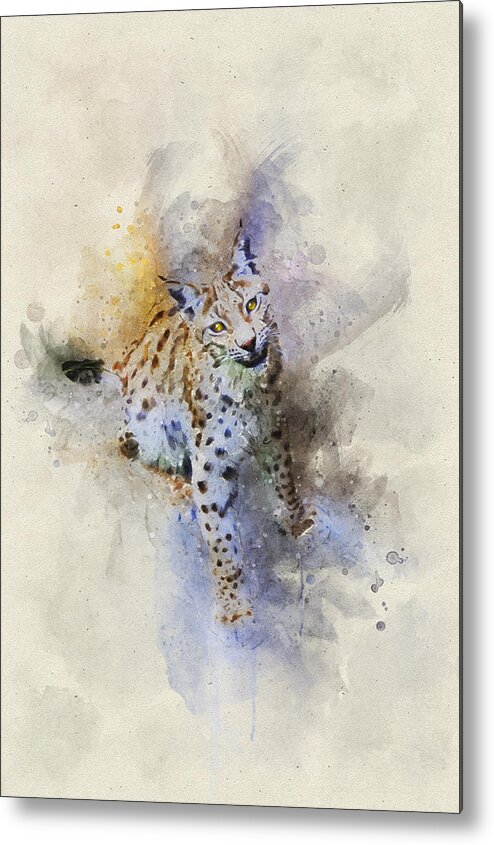 Lynx Metal Print featuring the digital art Lynx by Geir Rosset