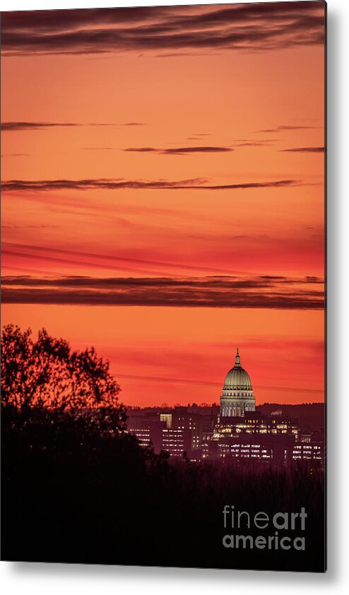Madison Metal Print featuring the photograph Madison Sunset by Amfmgirl Photography