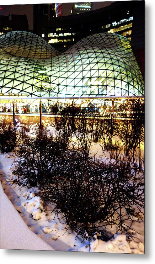 Mall Metal Print featuring the photograph Mall In Warsaw, Poland At Winter by John Siest