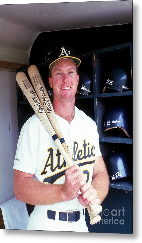 1980-1989 Metal Print featuring the photograph Mark Mcgwire by Michael Zagaris