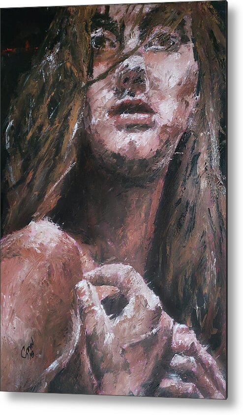 Woman Metal Print featuring the painting Mary Magdalene by Shawn Conn