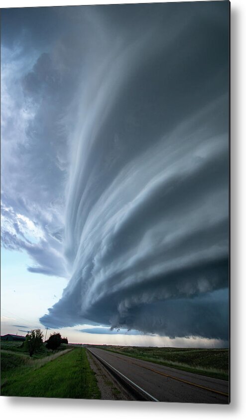 Mesocyclone Metal Print featuring the photograph Mesocyclone Vertical by Wesley Aston