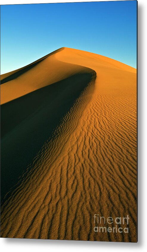 Mesquite Flats Sand Dunes Metal Print featuring the photograph Mesquite Flats sand dunes, Death Valley, California by Neale And Judith Clark