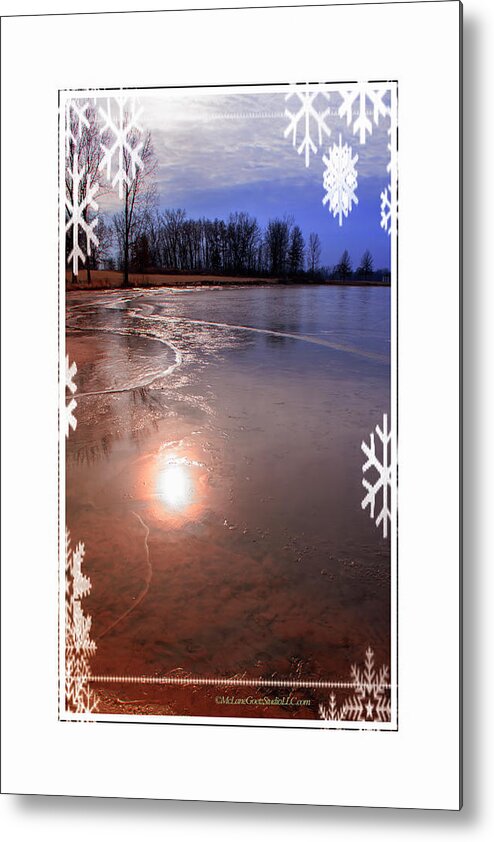 Pattern Metal Print featuring the photograph Mi Winter Stoney Creek Washington Michigan by LeeAnn McLaneGoetz McLaneGoetzStudioLLCcom