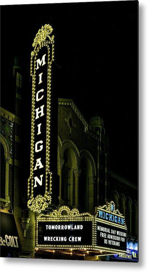 Ann Arbor Metal Print featuring the photograph Michigan Theater by Greg Croasdill