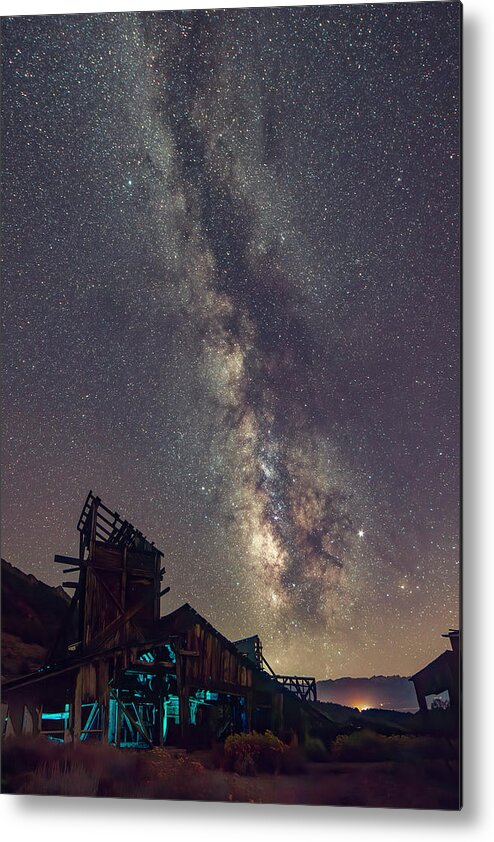 Milky Way Metal Print featuring the photograph Milky Way and Gold Mine by Lindsay Thomson