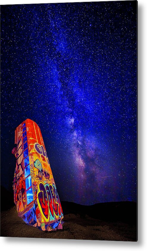 2021 Metal Print featuring the photograph Milky Way Over the Car Forest 2 by James Sage