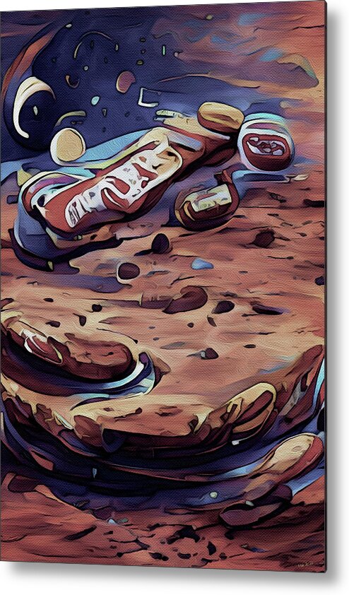  Metal Print featuring the digital art Moon Pies and Mars Bars by Michelle Hoffmann