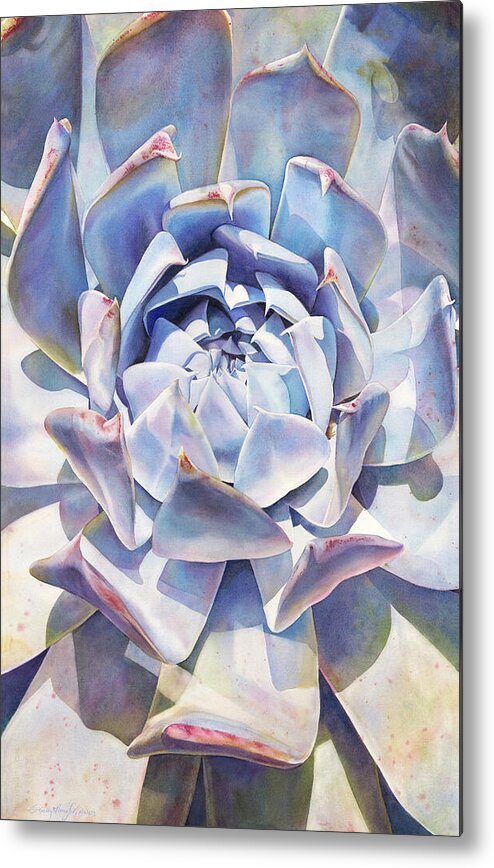 Transparent Watercolor Metal Print featuring the painting Morning Beauty by Sandy Haight