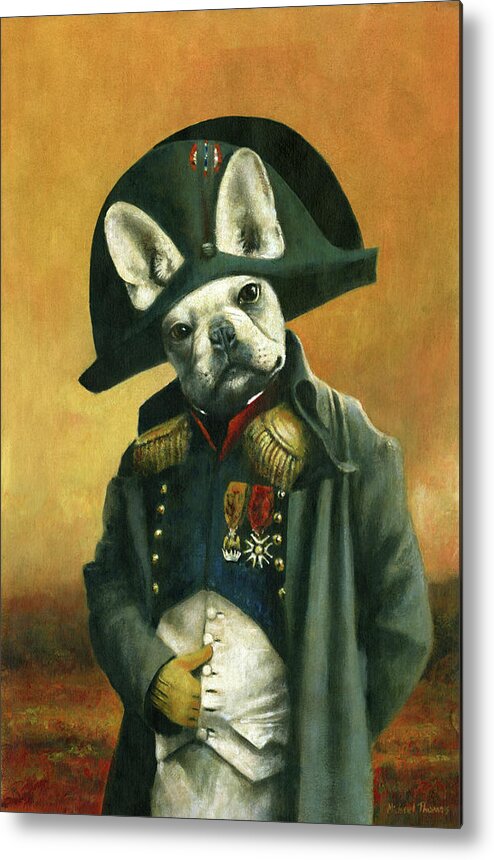 Napoleon Metal Print featuring the painting Napoleon French Bulldog by Michael Thomas