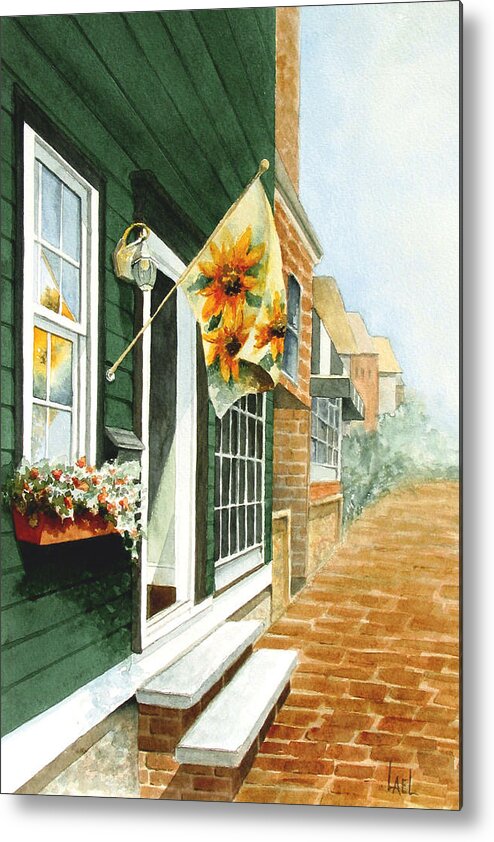 Newport Metal Print featuring the painting Newport Storefront by Lael Rutherford