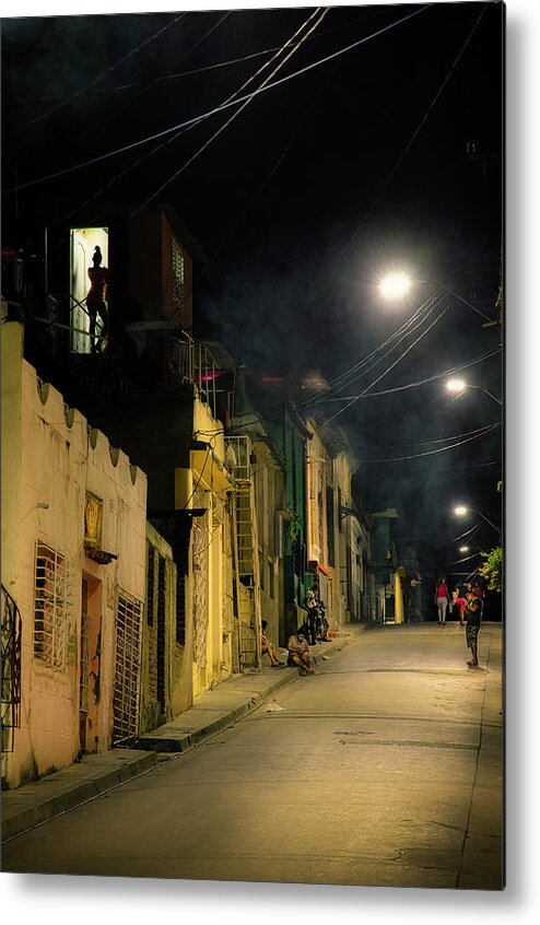 Cuba Metal Print featuring the photograph Night atmosphere El Tivoli by Micah Offman