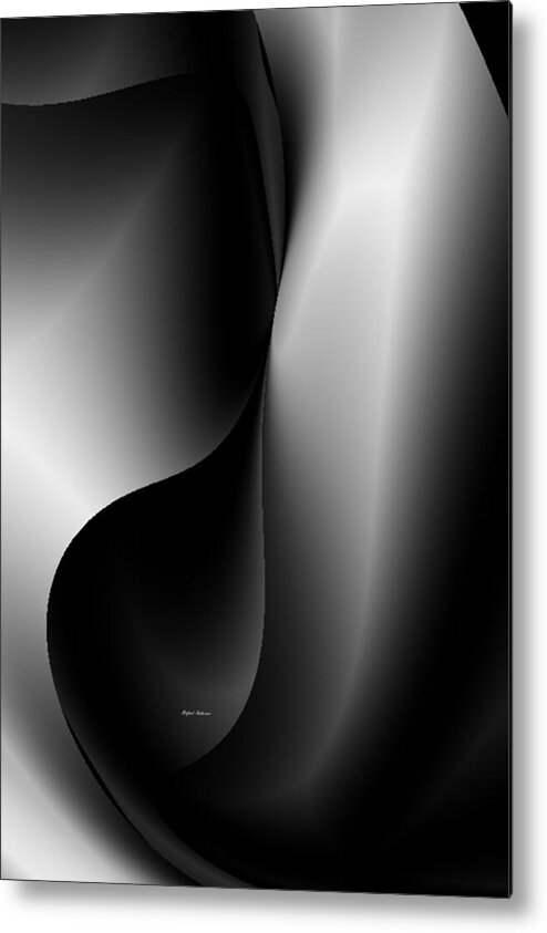 Abstract Metal Print featuring the painting Night Twist by Rafael Salazar