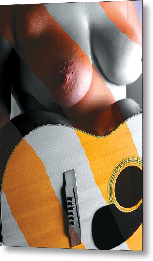 Breasts Metal Print featuring the photograph No Strings Attached-Stripped out by Tom Baptist