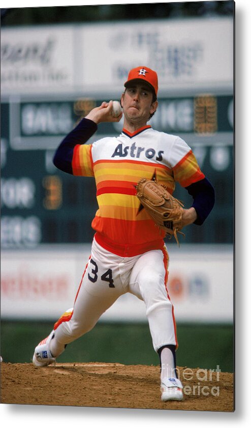 1980-1989 Metal Print featuring the photograph Nolan Ryan by Rich Pilling