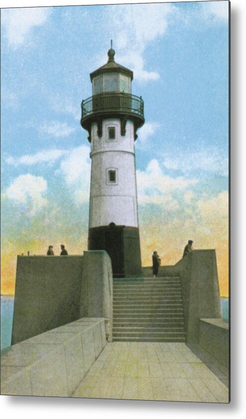 Duluth Metal Print featuring the photograph North Pier-head Light, Duluth by Zenith City Press