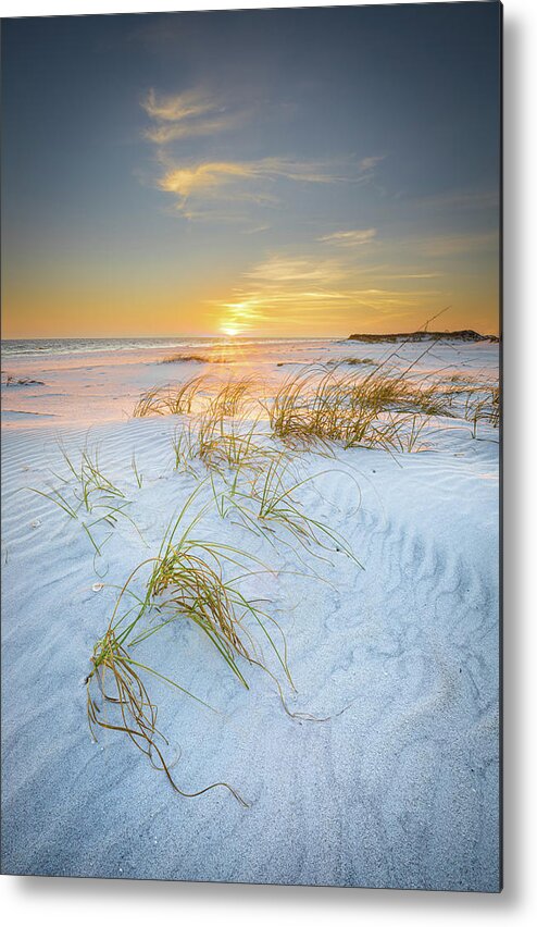 Beach Metal Print featuring the photograph Sunset At Gulf Islands National Seashore by Jordan Hill