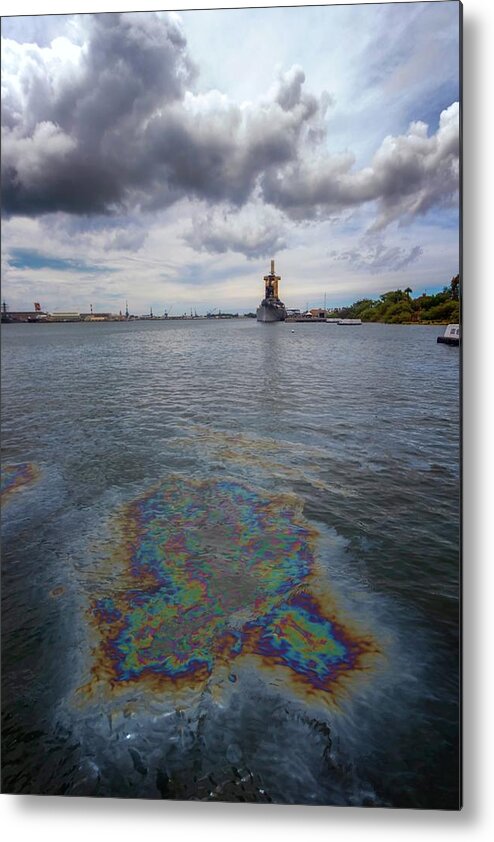 Uss Arizona Metal Print featuring the photograph Oil Rainbow by American Landscapes