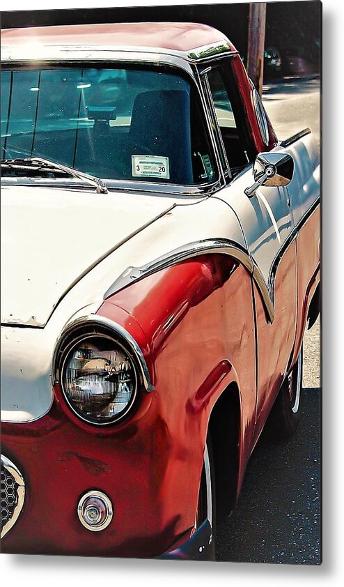 Old Car Red Metal Metal Print featuring the photograph Old Car by John Linnemeyer