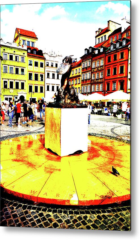 Warsaw Metal Print featuring the photograph Old Town Square In Warsaw, Poland by John Siest