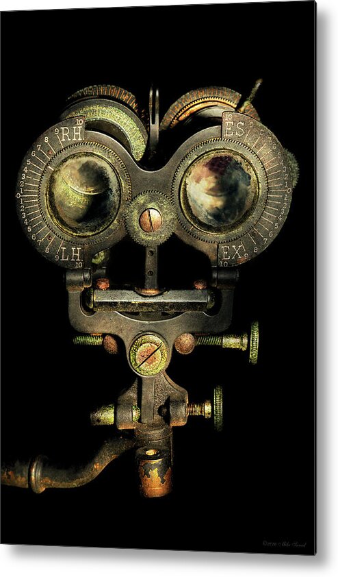 Optician Metal Print featuring the photograph Optometrist - The art of binocularity by Mike Savad