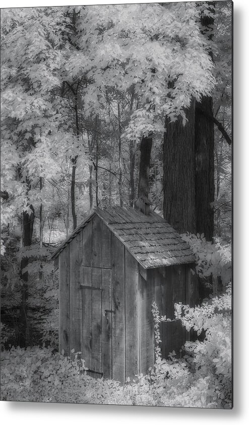 Outhouse Metal Print featuring the photograph Outhouse by Susan Candelario