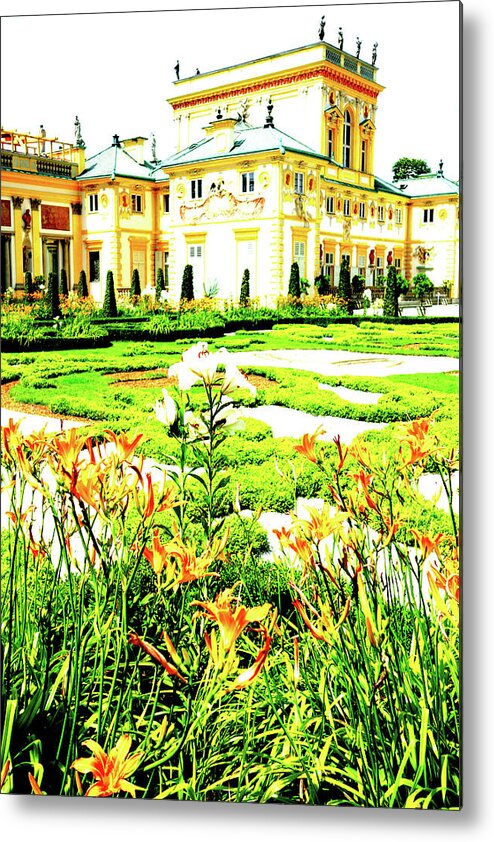 Palace Metal Print featuring the photograph Palace In Wilanow In Warsaw, Poland 3 by John Siest