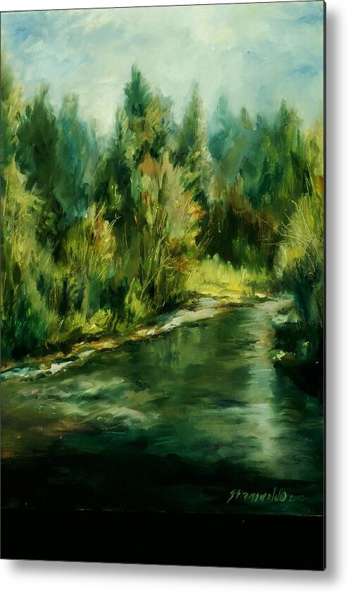  Metal Print featuring the painting Palouse Stream by Ruth Stromswold