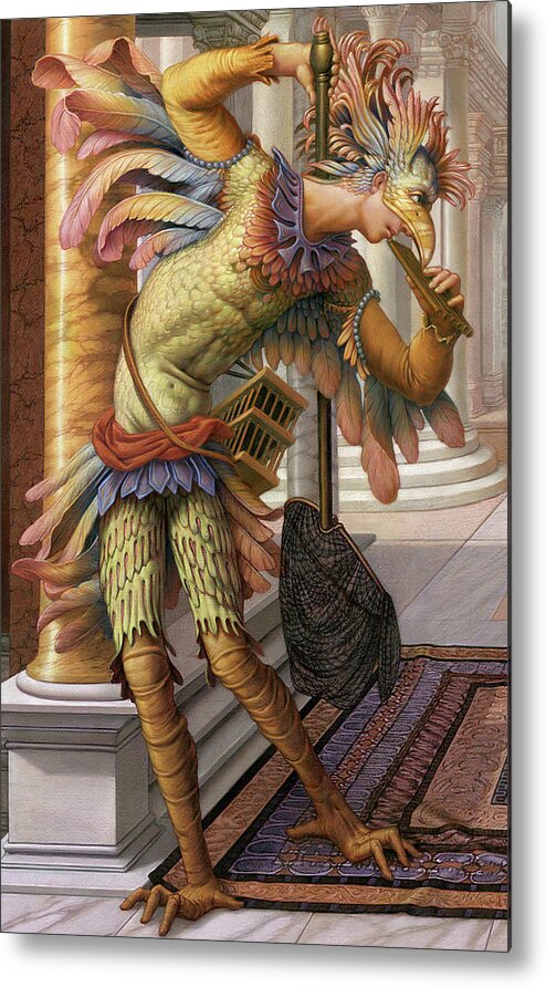 Papageno Metal Print featuring the painting Papageno by Kurt Wenner