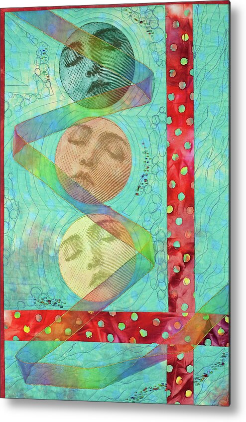Phases Metal Print featuring the mixed media Phases 2 by Vivian Aumond