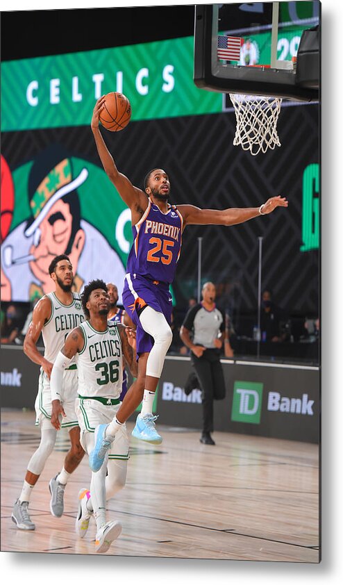 Nba Pro Basketball Metal Print featuring the photograph Phoenix Suns v Boston Celtics by Bill Baptist