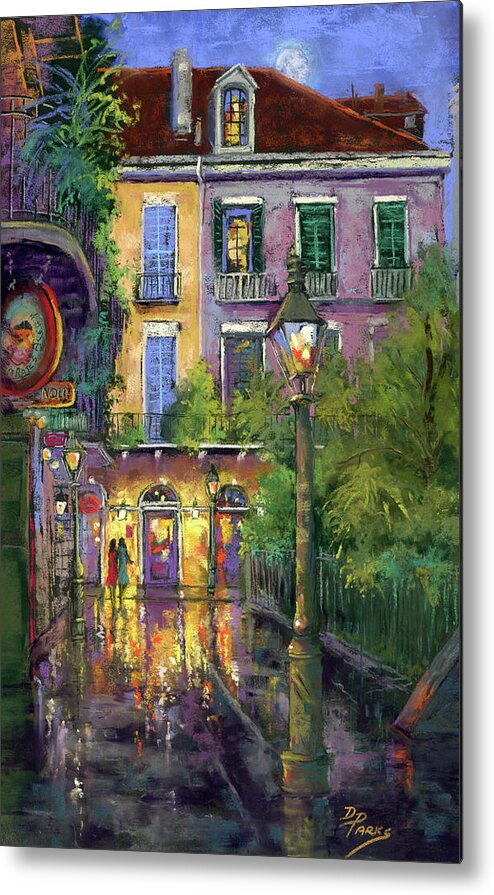 Pirates Alley Metal Print featuring the painting Pirate's Alley Evening by Dianne Parks