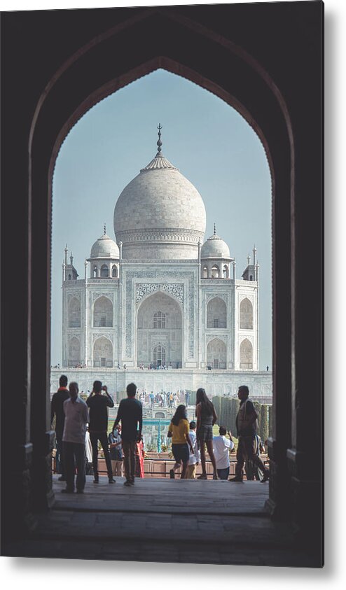 Taj Metal Print featuring the photograph Portal to the Taj Mahal by Dustin Ellison