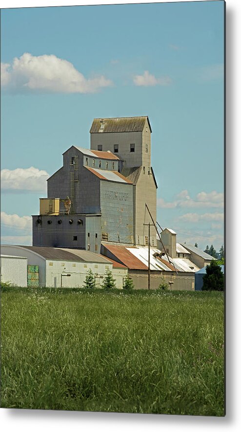 Pratum Or Metal Print featuring the photograph Pratum Grain elevator 6 by Ulrich Burkhalter