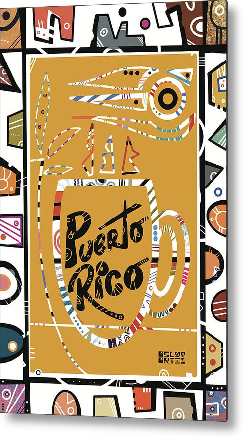 Puerto Rico Metal Print featuring the painting Puerto Rico Vibrante by Oscar Ortiz
