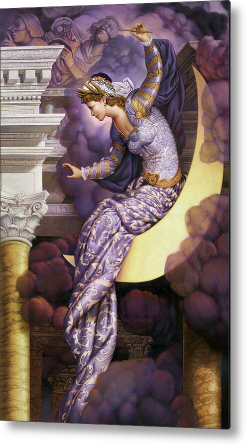 Queen Of The Night Metal Print featuring the painting Queen of the Night by Kurt Wenner