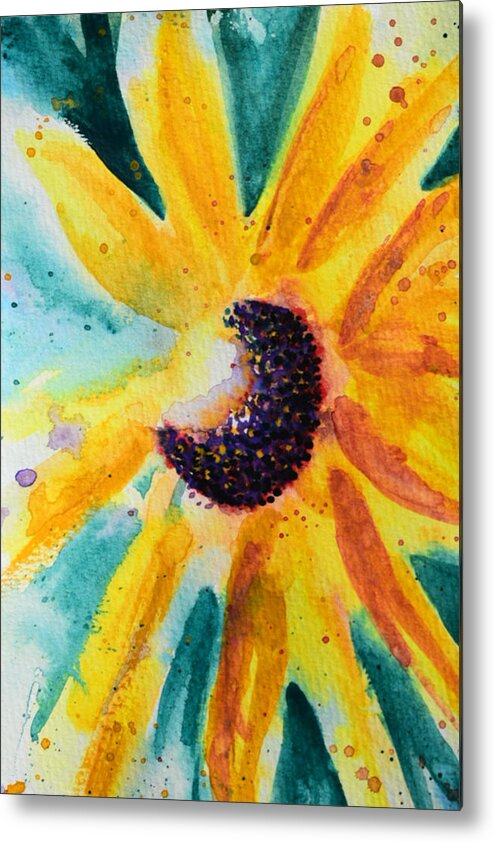 Sunflower Metal Print featuring the painting Radiance in Bloom by Bonny Puckett