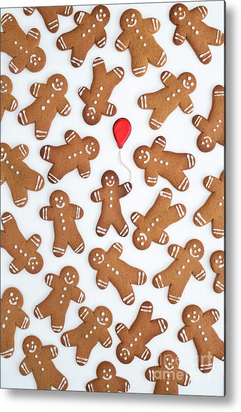 Gingerbread Men Metal Print featuring the photograph Red Balloon by Tim Gainey