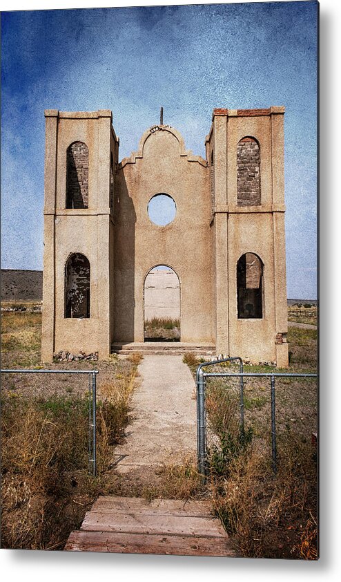 Ruins Metal Print featuring the photograph Remains of San Isidro Church in San Luis Valley CO by Mary Lee Dereske